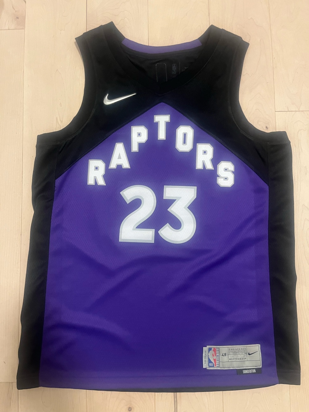 Fred VanVleet #23 2019-20 Toronto Raptors Earned Edition Nike Jersey (Size 48/L)